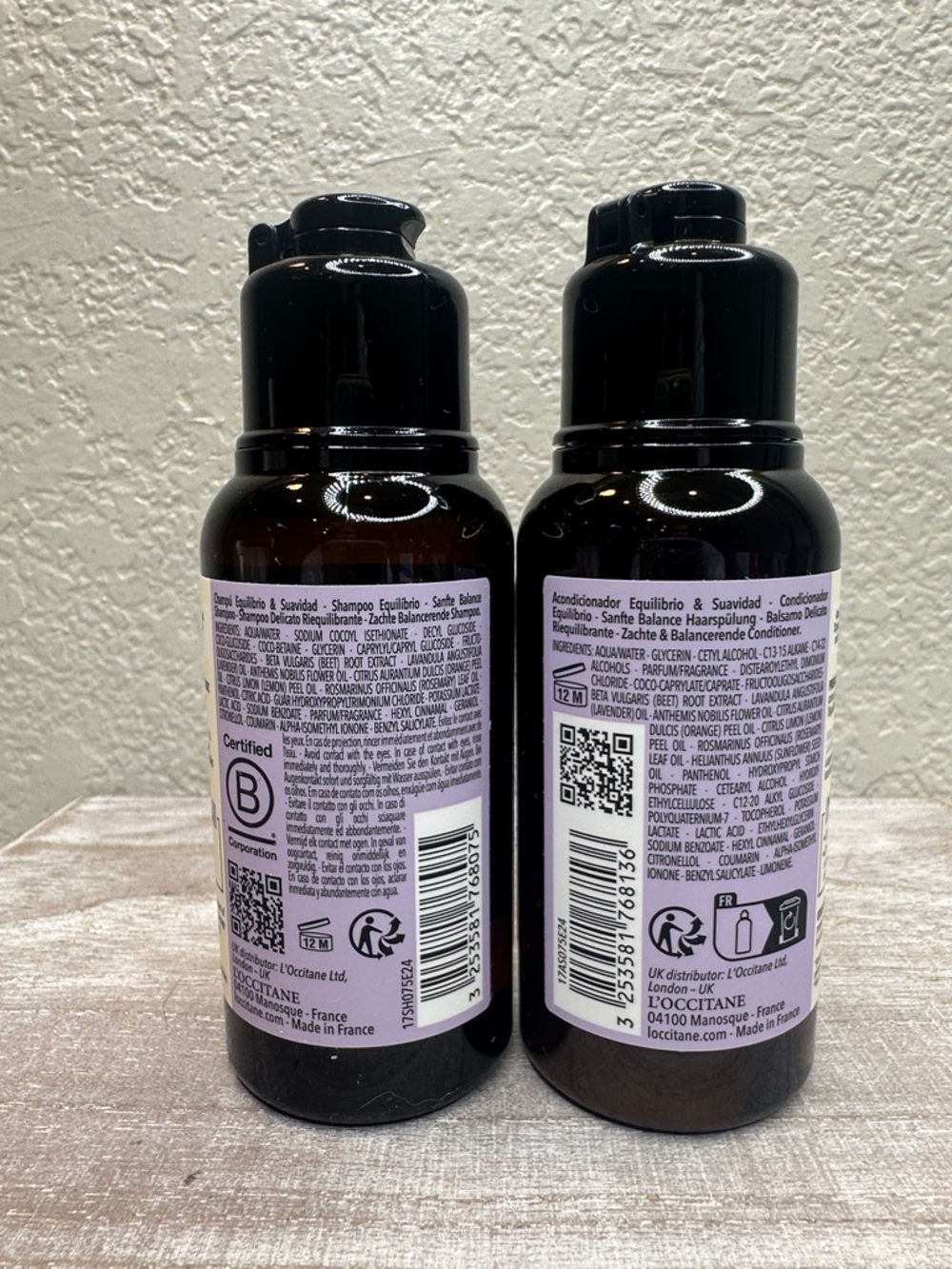 $13 🌙 L'OCCITANE Gentle & Balance Shampoo and Conditioner TRAVEL‎ Set NEW - Picture 3 of 3